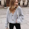 Women Knitted Cardigans Sweater Fashion Autumn Long Sleeve Loose Coat