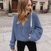 Women Knitted Cardigans Sweater Fashion Autumn Long Sleeve Loose Coat
