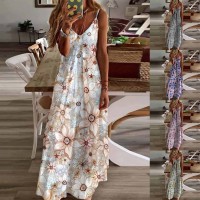 Summer New Women Elegant Vintage Sexy Backless Party Beach Dress