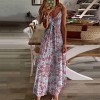 Summer New Women Elegant Vintage Sexy Backless Party Beach Dress