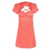 Fashion Women Short Sleeve Wrap Boho Floral Mini Dress