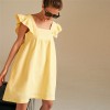 Woman Square Collar Butterfly SleeveSquare Collar Butterfly Sleeve Backless High Waist Loose
