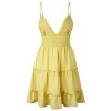 Women Summer Sexy Bow Backless V-neck Mini Beach Dresses