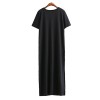 Plus Size Women Summer Cotton Maxi T Shirt Long Dresses