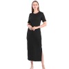 Plus Size Women Summer Cotton Maxi T Shirt Long Dresses