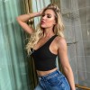 New Arrival Women Summer Sexy Solid Casual Short Black Crop Tank Tops