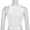 New Street Irregular Strapless Slim Hollow Navel Short Vest