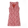 Women V Neck Mini Dresses Floral Print Sleeveless Dress Buttons Up Dress Vestidos