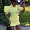 Short Sleeve Bodycon Dress Women V Neck Sexy Y2K Party Mini Dresses