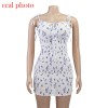 Floral Print Women Dresses Summer Sexy Backless Dress Bohemian High Waist  Dress