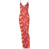 Chic Print Strap Maxi Dress Bodycon Sleeveless Summer Backless Long Women Dresses 