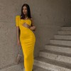 Women Skinny Halter Sexy Cut-Out Backless Long Dress Gown Sleeveless Bodycon Dresses 