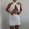 Fashion  Criss Halter Cut-Out Bandage Sexy Sleeveless Summer Bodycon Dresses Club Party