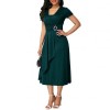 Plus Size Women Short Sleeve V Neck Asymmetric Hem Waist Tight Midi Party DressSummer Women Club Dress 