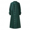 Plus Size 4xl Women Autumn Winter Puff Sleeve  Loose Maxi Long  Shirt Dress Robe Women Vestidos