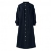 Plus Size 4xl Women Autumn Winter Puff Sleeve  Loose Maxi Long  Shirt Dress Robe Women Vestidos