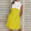 2021 Women Casual Sleeveless Loose Knee-length Dress Summer Beach Dress Vestido 