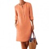 M-3XL Women Casual Vestidos  Dress  Summer Round Neck Long Sleeve Buttons Dress Plus Size Beach Dresses