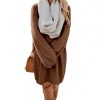  Autumn Solid Color O Neck Plush Sweater Fluffy Loose Knee-length Dress Knitted Casual Clothes  