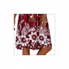S-4XL Stylish Women V Neck Short Sleeve Floral Loose Knee-length Dress Vacation Beach Dress