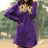  Women Hoodie Dress Casual Long Sleeve Pocket Drawstring Loose Hoodie Mini Dress