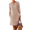 Plus Size Casual dress women Cotton Linen Ladies Summer Dress 