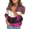 Women Striped Sweater Autumn Winter O Neck Long Sleeve Sweater