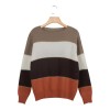 Women Striped Sweater Autumn Winter O Neck Long Sleeve Sweater