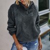 Women Casual Sweatshirts Warm Plush Solid Color Long Sleeve Hooded Sweatshirt