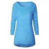 Women Autumn Winter O-Neck Long Sleeve Loose Pullover Fuzzy Sweater