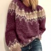 Loose Knitted Sweater Women Autumn Winter Long Sleeve O Neck Knitted Sweater