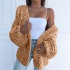 Women Casual Long Cardigan Warm Casual Knitting Sweater 