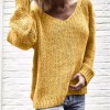 Women Warm Sweater Autumn V-Neck Fashion Casual Loose Pullovers Sweater