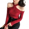 Autumn Women Sexy Off Shoulder Halter Sweater Fashion Long Sleeve Casual Solid Sweater