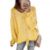 Autumn Winter Women Solid Color V Neck Long Sleeve Sweater