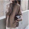 Turtleneck Sweater Women Warm Knitted Sweaters Casual Loose Pullover Ladies Vintage Solid Women Winter Jumper Knitwear Pull