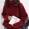 Turtleneck Sweater Women Warm Knitted Sweaters Casual Loose Pullover Ladies Vintage Solid Women Winter Jumper Knitwear Pull