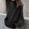 Turtleneck Sweater Women Warm Knitted Sweaters Casual Loose Pullover Ladies Vintage Solid Women Winter Jumper Knitwear Pull