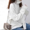 Turtleneck Sweater Women Warm Knitted Sweaters Casual Loose Pullover Ladies Vintage Solid Women Winter Jumper Knitwear Pull