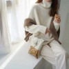 Turtleneck Sweater Women Warm Knitted Sweaters Casual Loose Pullover Ladies Vintage Solid Women Winter Jumper Knitwear Pull