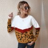 Winter Sweater Women Oversized Leopard Sweaters Long Sleeve Knitted Female Sweaters Wool Pullover Warm Caidigan Mujer 2021