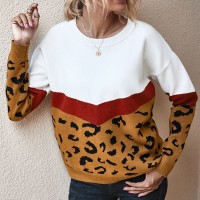 Winter Sweater Women Oversized Leopard Sweaters Long Sleeve Knitted Female Sweaters Wool Pullover Warm Caidigan Mujer 2021