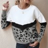 Winter Sweater Women Oversized Leopard Sweaters Long Sleeve Knitted Female Sweaters Wool Pullover Warm Caidigan Mujer 2021