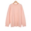 Women Solid Color Oversize Knitted Sweater  Pullovers Autumn Winter Loose Pullovers