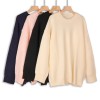 Women Solid Color Oversize Knitted Sweater  Pullovers Autumn Winter Loose Pullovers