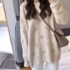 Autumn Winter  Women  Lovely Pullovers Loose Knitted Sweaters Long Sleeve Tops