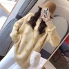 Autumn Winter  Women  Lovely Pullovers Loose Knitted Sweaters Long Sleeve Tops