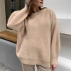 Women Cashmere Sweaters Winter Warm Soft Loose Knitted Pullovers  White Jumper