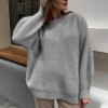 Women Cashmere Sweaters Winter Warm Soft Loose Knitted Pullovers  White Jumper