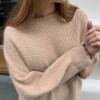 Women Cashmere Sweaters Winter Warm Soft Loose Knitted Pullovers  White Jumper